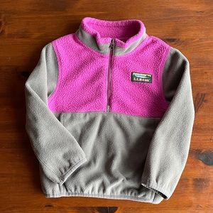 LL. Bean 3T fleece pullover - Pink & Grey